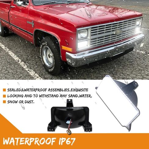 ADIIL Smoked Black Lens Front Turn Signal Lights front Bumper Parking Lamps For 1983-87 Chevrolet GMC Pickup Truck in Saudi Arabia