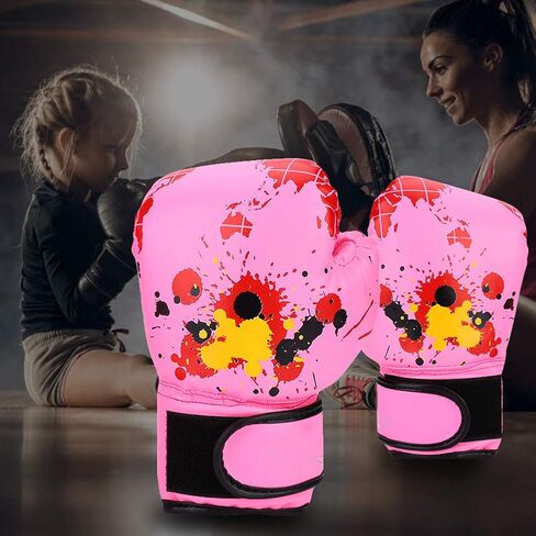 Children Boxing Gloves PU Children Sparring and Training Boxing Gloves for Age 2-11 Years (Pink) in Saudi Arabia