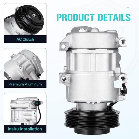 ضاغط تيار متردد مع قابض مكيف الهواء يناسب Hyundai Tucson 2.4L 2010-2015، Tucson 2.0L 2011 2012 2013؛ لكيا سبورتاج 2.0L 2.4L 2011-2016, 1177305, 140852 in Saudi Arabia
