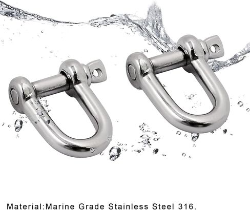 SHENGHUISS D Shackle Stainless Steel 316 Marine Hardware Boat Anchor D Ring Forged Shackle in Kuwait