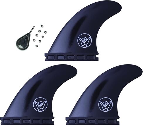 South Bay Board Co. - Surfboard Fins & FCS Surfboard Fins -3 Fin Thruster Sets & 4 Fin Quad Sets - Fin Key & Extra Fin Screw Included - Bamboo Fiberglass & Plastic Fin Options in Kuwait