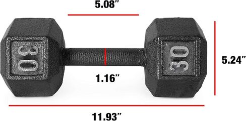 CAP Barbell دمبل سداسي من حديد الزهر الأسود | 5-120 رطل | مفردة أو زوجية in Saudi Arabia