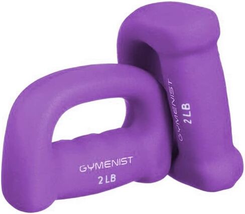 GYMENIST Set of 2 Hand Shaped Neoprene Exercise Workout Jogging Walking Cardio Dumbbells Pair in Kuwait