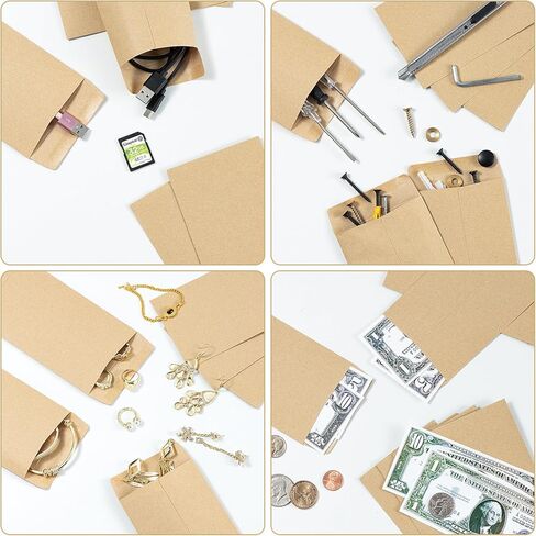 Money Envelopes for Cash, 520Pack Brown Kraft Paper Envelopes are Suitable for 100 Envelopes Money Saving Challenge, Self - Adhesive Cash Envelopes for Coins, Cash, Credit Cards(6.5" x 3.5") in Kuwait