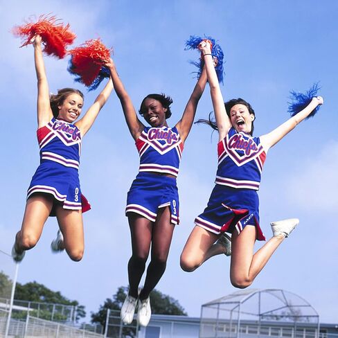 WYOMER 12 Pack Cheerleading pom poms Metallic Foil Cheer Pom Poms Cheer Costume Accessory for Party Dance Sports (Blue) in Saudi Arabia
