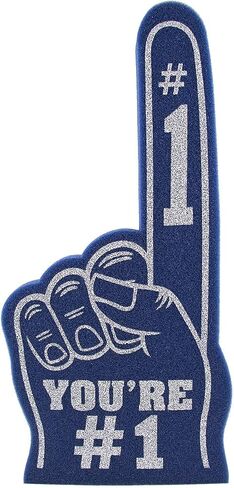 Giant Foam Finger 18 Inch- You're Number 1 Foam Hand for All Occasions - Cheerleading for Sports - Exciting Vibrant Colors use as Celebration Pom Poms- Great for Sports Events Games School Business in Saudi Arabia