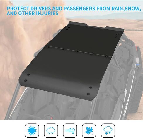 Aluminum Roof Top Set for Polaris RZR RPO XP4 20-24, Heavy 4-Seat Hard Roof Top Black Powder Coating for Polaris RZR PRO XP 4/ Turbo R 4 2020-2024 Accessories(Replace #2883990-45) in Saudi Arabia