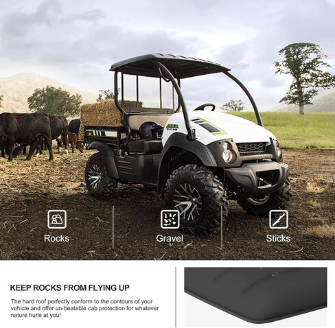KIWI MASTER Hard Roof Top Compatible for 2016-2024 Kawasaki Mule Accessories SX 4X4 610 600 UTV Top Black, KAF600-005B in Saudi Arabia