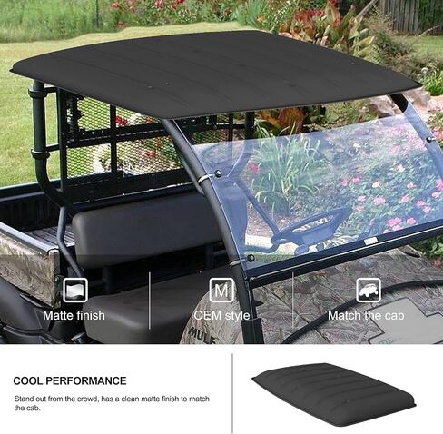 KIWI MASTER Hard Roof Top Compatible for 2016-2024 Kawasaki Mule Accessories SX 4X4 610 600 UTV Top Black, KAF600-005B in Saudi Arabia