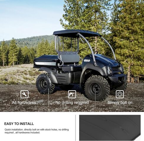 KIWI MASTER Hard Roof Top Compatible for 2016-2024 Kawasaki Mule Accessories SX 4X4 610 600 UTV Top Black, KAF600-005B in Saudi Arabia