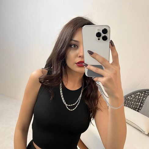 Charm Strap for Cellphone,Phone Wrist Stap Cell Phone Wristlet Lanyard Strong Metal Chain with Tether Tab for Women Men iPhone 15 Pro Max/ 14 Pro Max/ 13 Pro Max/ 12 in Kuwait