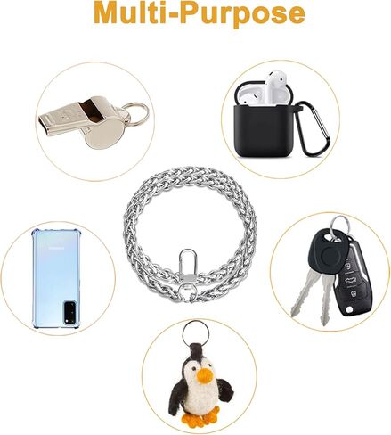 Charm Strap for Cellphone,Phone Wrist Stap Cell Phone Wristlet Lanyard Strong Metal Chain with Tether Tab for Women Men iPhone 15 Pro Max/ 14 Pro Max/ 13 Pro Max/ 12 in Kuwait