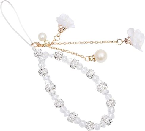 Fuqimanman2020 1-2 pieces of crystal flower mobile phone strap with female decorative pendant, cute car keychain in Saudi Arabia
