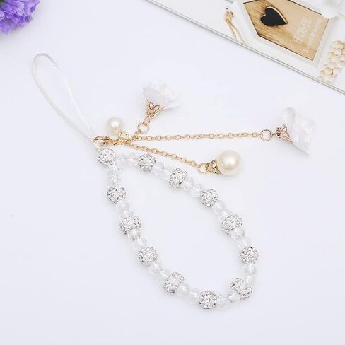 Fuqimanman2020 1-2 pieces of crystal flower mobile phone strap with female decorative pendant, cute car keychain in Saudi Arabia