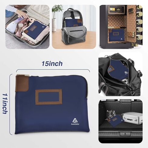 Waterproof Cash Bag with password Lock, 10 x 7 Inch, Money Bank Deposit Bag with Zipper, Canvas Documents Bag, Durable Bank Deposit Bag, Cash Coin Check Wallet Pouch,Security bags for cash,Black in Saudi Arabia
