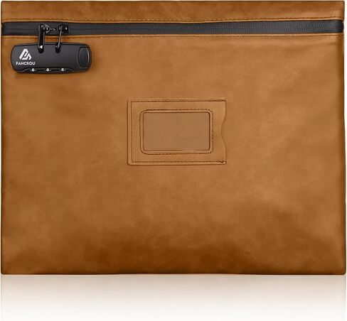 Waterproof Cash Bag with password Lock, 10 x 7 Inch, Money Bank Deposit Bag with Zipper, Canvas Documents Bag, Durable Bank Deposit Bag, Cash Coin Check Wallet Pouch,Security bags for cash,Black in Saudi Arabia