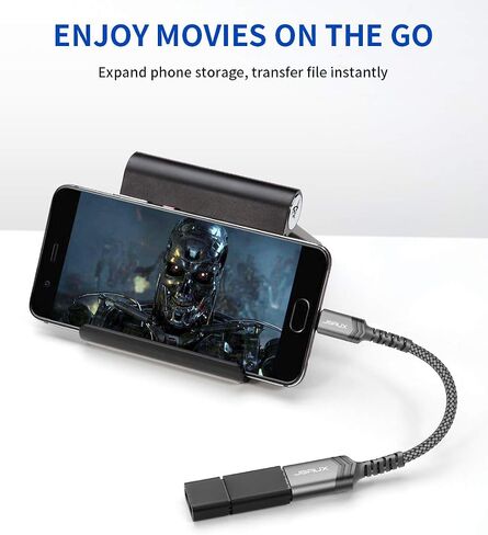محول JSAUX USB C إلى USB، [عبوة من قطعتين بطول 0.5 قدم] كابل OTG من النوع C 3.0 أثناء التنقل من النوع C ذكر إلى USB A أنثى متوافق مع MacBook Pro 2018 2017، وSamsung Galaxy S20 S20+ Ultra S8 S9 Note 10 - أحمر in Saudi Arabia
