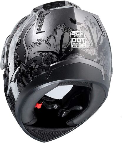 GLX GX15 Lightweight Full Face Motorcycle Street Bike Helmet with Internal Sun Visor DOT Approved (Matte Black, X-Large) in Saudi Arabia