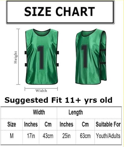 سترات Tych3L Pinnies Scrimmage للبالغين والشباب (12-جيرسي) - قمصان كرة القدم، قمصان رياضية، قمصان تدريب مرقمة in Saudi Arabia