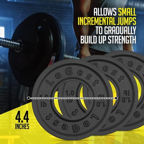 مجموعة لوحات أولمبية كسرية من Logest مكونة من 4-1 رطل، لوحات وزن كسرية مصممة للأثقال الأولمبية لتدريب القوة والألواح الصغيرة، لوحات الوزن الأوليمبية in Kuwait