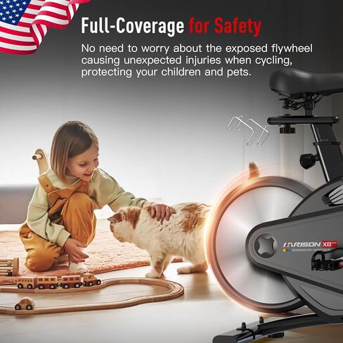دراجات هاريسون الثابتة المغناطيسية للصالة الرياضية المنزلية، دراجة ركوب الدراجات الداخلية بسعة 350 رطل مع دولاب الموازنة الكامل والبلوتوث in Kuwait