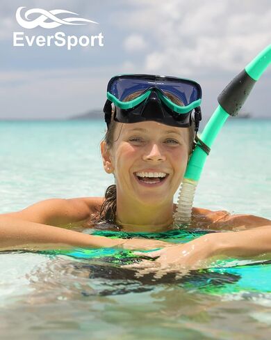 نظارات السباحة EverSport للبالغين مع غطاء للأنف، قناع غوص شفاف رؤية واسعة بدون ضبابية للرجال والنساء والشباب in Kuwait