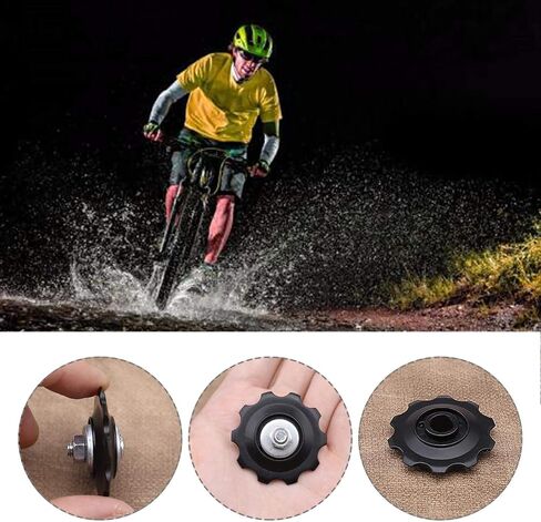 4X 10T دراجة والعتاد الميكانيكية بكرة الفارس عدة عجلات عالمية ل 5678 سرعة Derailleur مع غطاء غبار تثبيت الترباس الجوز غسالة تركيبات in Kuwait