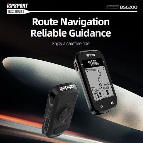 iGPSPORT BSC200 كمبيوتر الدراجة اللاسلكي، 2.5 بوصة ANT+ عداد السرعة لركوب الدراجات وعداد المسافات GPS مع بلوتوث، شحن من النوع C وإضاءة خلفية تلقائية، IPX7 مقاوم للماء يناسب جميع الدراجات الكهربائية in Kuwait