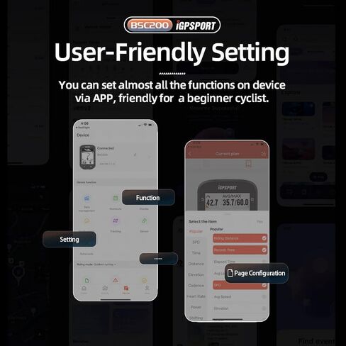 iGPSPORT BSC200 كمبيوتر الدراجة اللاسلكي، 2.5 بوصة ANT+ عداد السرعة لركوب الدراجات وعداد المسافات GPS مع بلوتوث، شحن من النوع C وإضاءة خلفية تلقائية، IPX7 مقاوم للماء يناسب جميع الدراجات الكهربائية in Kuwait