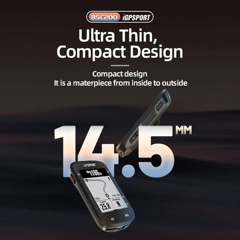 iGPSPORT BSC200 كمبيوتر الدراجة اللاسلكي، 2.5 بوصة ANT+ عداد السرعة لركوب الدراجات وعداد المسافات GPS مع بلوتوث، شحن من النوع C وإضاءة خلفية تلقائية، IPX7 مقاوم للماء يناسب جميع الدراجات الكهربائية in Kuwait