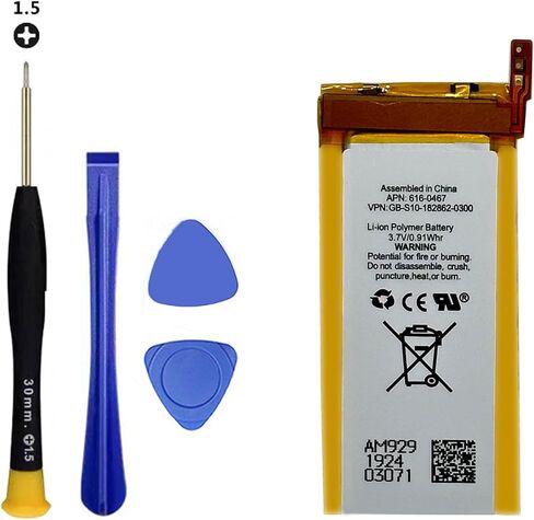بطارية Vvuilsty 616-0407 لجهاز iPod Nano 4 الجيل الرابع، بطارية قابلة لإعادة الشحن 0 دورة متوافقة مع iPod Nano 4 الجيل الرابع A1285 MB903LL/A مع مجموعة أدوات إصلاح in Saudi Arabia