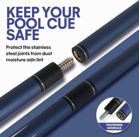 عصا بلياردو مركّبة من الألياف الزجاجية غير اللامعة مقاس 58 بوصة، عصا بلياردو (4 ألوان، 18-21 أونصة) in Kuwait