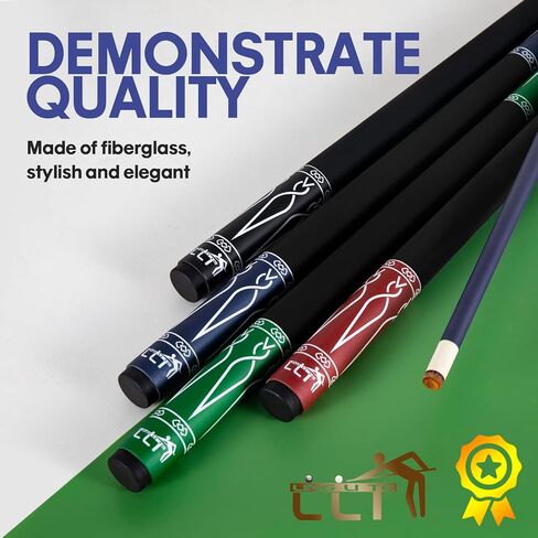 عصا بلياردو مركّبة من الألياف الزجاجية غير اللامعة مقاس 58 بوصة، عصا بلياردو (4 ألوان، 18-21 أونصة) in Kuwait