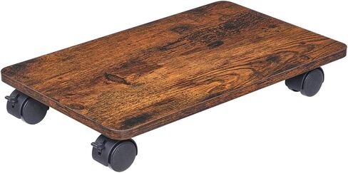 CPU Stand, Computer Tower Stand, Printer Stand, Mobile PC Stand with 4 Caster Wheels Fits, Gaming PC, CPU Holder Stand, Adjustable CPU Holder Under Desk (Rustic Brown) in Saudi Arabia