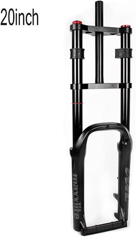 20Inch Bike Fat Air Fork Snow/Beach Bike Fork Double Shoulder Air Gas Suspension Magnesium & Aluminum Alloy Spread 135mm Fit 4.0’’Fat Tire in Saudi Arabia