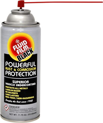 علبة رذاذ الهباء الجوي للحماية من الطبقة السفلية بوزن 12 أونصة، عبوة من 3 قطع سوداء، مانع الصدأ ومنعه، مضاد للتآكل متعدد الأغراض ومادة تشحيم، عصا تمديد علبة الرش وحزمة مناديل in Kuwait