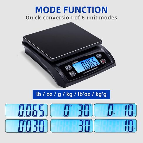 Phomemo Shipping Scale, Accurate Durable Digital Postal Scale 66lb / 0.1oz with Hold and Tare Function, LCD Display, Auto-Off, Postage Scale for Packages and Mailing, DC Adapter Included in Saudi Arabia