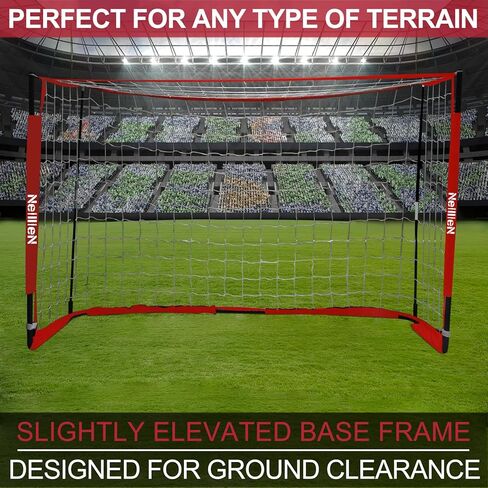 NeillieN المحمولة أهداف كرة القدم الفناء الخلفي 6 * 4FT، ترقية إطار هدف كرة القدم شبكة كرة القدم مع حقيبة حمل داخلي في الهواء الطلق - ممارسة. (6 * 4 قدم) in Kuwait