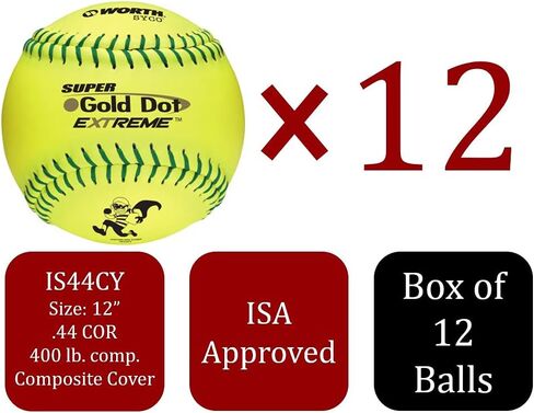 كرات كرة لينة من وورث سلو بيتش، 12 بوصة، نقطة ذهبية فائقة، ISA، 44/400 in Kuwait