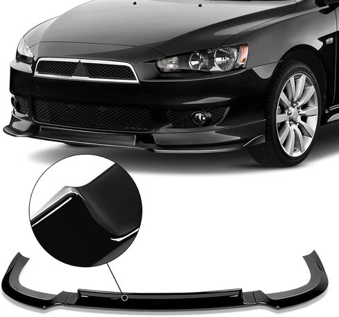 DNA MOTORING 2-PU-402-PCF Front Bumper Lip RA-Style Compatible with 08-15 Mitsubishi Lancer,Painted Simulated Carbon Fiber in Saudi Arabia