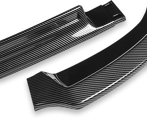 DNA MOTORING 2-PU-402-PCF Front Bumper Lip RA-Style Compatible with 08-15 Mitsubishi Lancer,Painted Simulated Carbon Fiber in Saudi Arabia