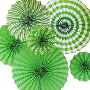 | Red Paper Fans Flower for Celebration/Wedding/Birthday/Carnival/Welcome Party Decorations,PureRed,Set of 12