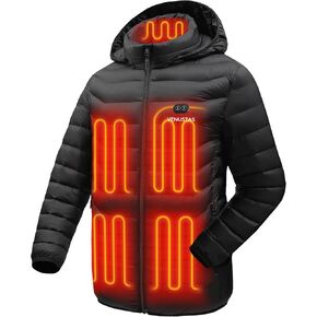 Venustas Unisex Heated Jacket, Up to 20 Hours Warmth, 6 Heat Zones Heated Coat with Battery for Men and Women