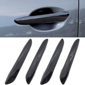 No Adhesive Car Door Handle Cover Protector Compatible for 2020 2021 2022 2023 2024 2025 Mazda 3 CX-30 2023 2024 2025 CX-50 Accessories (1. Glossy Black)