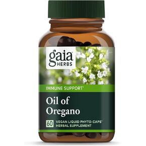 Gaia Herbs Oil of Oregano - Immune and Antioxidant Support Supplement to Help Sustain Overall Well-Being - with Oregano Oil, Carvacrol, and Thymol - 60 Vegan Liquid Phyto-Capsules (30-Day Supply)