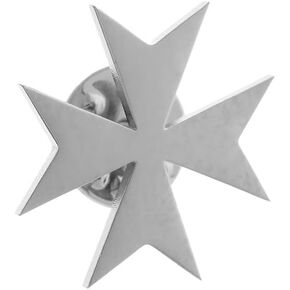 Fashion Malta Cross Lapel Pin for Men Stainless Steel Charm Exquisite Shirt Collar Tie Pin Best Groom Wedding Jewelry Gifts