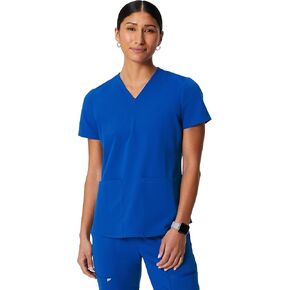 Fabletics Women's Method 2-Pocket Scrub Top - MotionTech, 4-Way Stretch, Wrinkle-Resist, Anti-Shrink