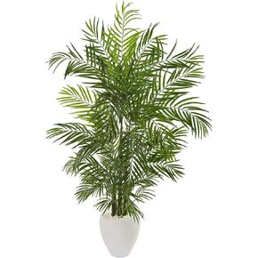 Nearly Natural 6ft. Areca Palm Artificial Tree in Planter UV Resistant (Indoor/Outdoor)
