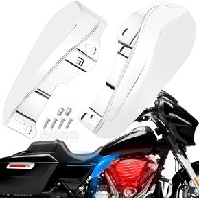 Mid-Frame Air Deflectors Heat Shields Deflector Compatible for Harley Davidson Touring Street Glide FLHX 2024-up, Road Glide FLTRX 2024-up, CVO Road Glide ST FLTRXSTSE 2024-up (Gloss Black)