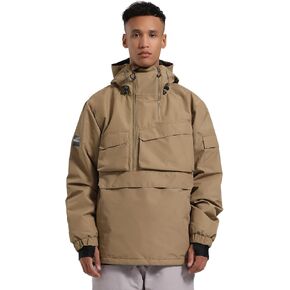 GSOU SNOW Men Ski Jacket Snowboard Coat Snow Pullover Hooded Winter Outdoor Sports Waterproof Windproof